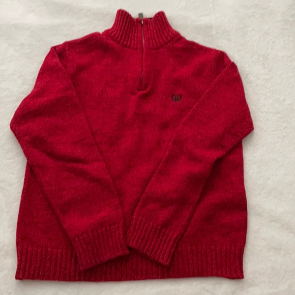 Chaps Other - Chaps red mock zip sweater